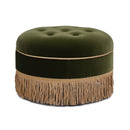 Yolanda - Round Upholstered Accent Ottoman by HouseOfZazla