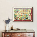 Vintage Map of Glacier National Park 1925