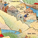 Vintage Map of Glacier National Park 1925