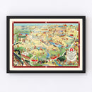 Vintage Map of Glacier National Park 1925