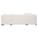 U-Shaped Sectional Sofa Pull Out Sofa Bed With Two USB Ports, Two Power Sockets, Three Back Pillows And A Storage Chaise For Living Room by HouseOfZazla
