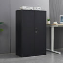 Metal Storage Cabinet With Locking Doors And Adjustable Shelf, Folding Filing Storage Cabinet, Folding Storage Locker Cabinet For Home Office, School, Garage by Unique Piece Furniture