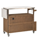 54.33' Farmhouse Rolling Outdoor Kitchen Cart by HouseOfZazla