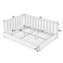 Mid-Century Upholstered Tufted Bed Frame With Backrest And Armrests by Unique Piece Furniture