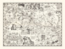 Vintage Map of Stony Man in Shenandoah National Park 1935