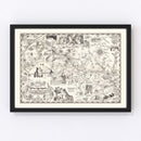 Vintage Map of Stony Man in Shenandoah National Park 1935