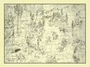 Vintage Map of Sequoia National Park 1945