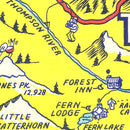 Vintage Map of Rocky Mountain National Park 1948