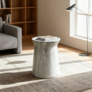 Round Outdoor End Table - Marble by HouseOfZazla