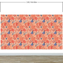 Fern Botanical Wallpaper. Colorful Orange Wall Mural.