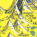 Vintage Map of Jackson Hole & Grand Teton National Park 1947