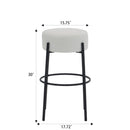 30" Tall, Round High Bar Stools, Set of 2 - Contemporary upholstered dining stools for kitchens, coffee shops and bar stores - Includes sturdy hardware support legs
