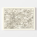 Vintage Map of Mt. Rainier National Park 1946
