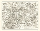 Vintage Map of Mt. Rainier National Park 1946