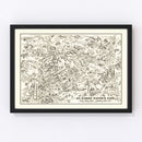 Vintage Map of Mt. Rainier National Park 1946