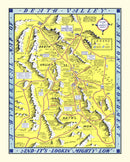 Vintage Map of Death Valley National Park 1948