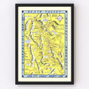 Vintage Map of Death Valley National Park 1948
