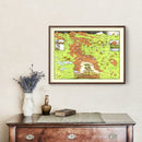 Vintage Map of Rocky Mountain National Park, Estes Park & Grand Lake 1948