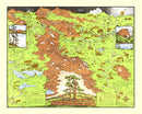 Vintage Map of Rocky Mountain National Park, Estes Park & Grand Lake 1948