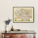 Vintage Map of Glacier National Park 1953
