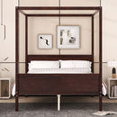 Canopy Platform Bed With Headboard And Footboard, Slat Support Leg by HouseOfZazla