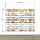 Minimalist Boho Wallpaper Peel and Stick Mural. Pastel Color Brush Strokes Stripes Pattern Design.