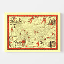Vintage Map of United States 1952