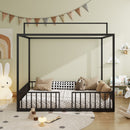 3 In 1 Convertible Montessori Floor Bed With Fenced Support by HouseOfZazla