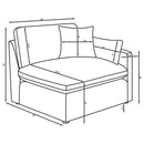 Greeley - 6 Piece Upholstered Modular Sectional Sofa - Ivory by HouseOfZazla