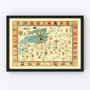 Vintage Map of New York 1935