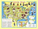 Vintage Map of United States 1966