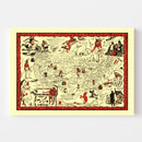 Vintage Map of United States 1952
