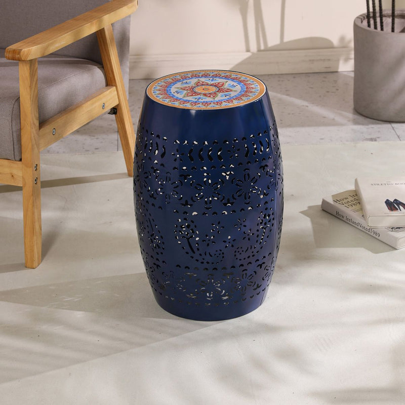 RUBY 12' SIDE TABLE - DARK BLUE