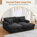 Oversized Double Chaise Lounge Sofa Bed With USB Ports And Cup Holders by Unique Piece Furniture