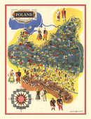 Vintage Map of Poland 1935