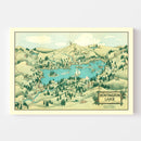 Vintage Map of Huntington Lake 1940