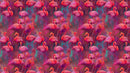 Bright Pink Flamingos Wallpaper - Modern Miami Vibes, Tropical Home Decor