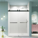 Frameless Double Sliding Soft-Close Shower Door, 3 / 8" (10Mm) Thick SGCC Tempered Glass Door, Matte by HouseOfZazla