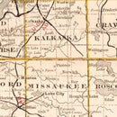 Vintage Map of Michigan 1882
