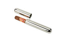 Stainless Steel Cigar Tube with Black Pouch by creativegiftsdirect