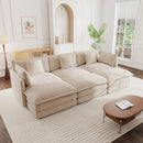 Comfortable Deep Seat Reversible Modular 3 Seater Sectional Sofa