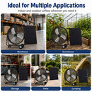 24 Inch Solar Floor-Standing Fan With Adjustable Solar Panel by HouseOfZazla