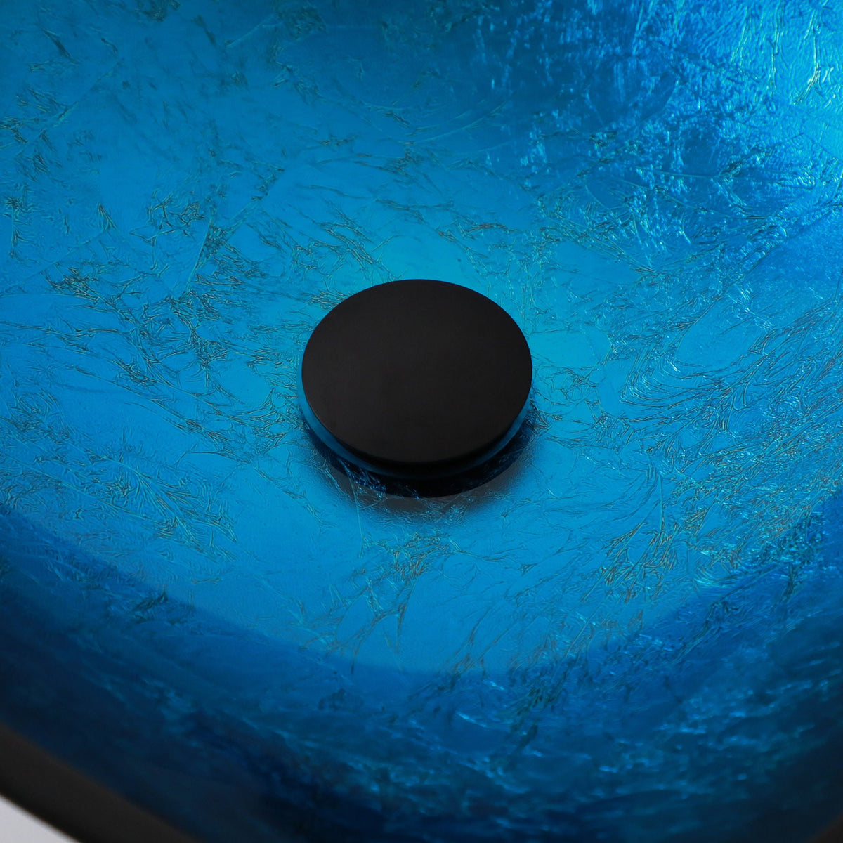 Artistic Vessel Sink With Faucet And Pop Up Drain - Blue, photo 8 of 12