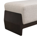 Rubber Solid Wood Bench with Thick Soft Cushions