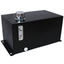 Heavy Duty Hydraulic Fluid Tank 10 Gal Steel Reservoir With Strainer, Gauge & Breather Cap For Tractors & Trucks - Black