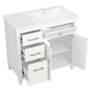 Modern Bathroom Vanity With Ceramic Sink, Freestanding by HouseOfZazla