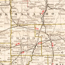 Vintage Map of Wisconsin 1882