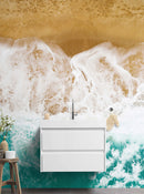 Custom Beach House Wallpaper Peel and Stick Mural. Personalized Text / Quote Family Beach Wall Art.