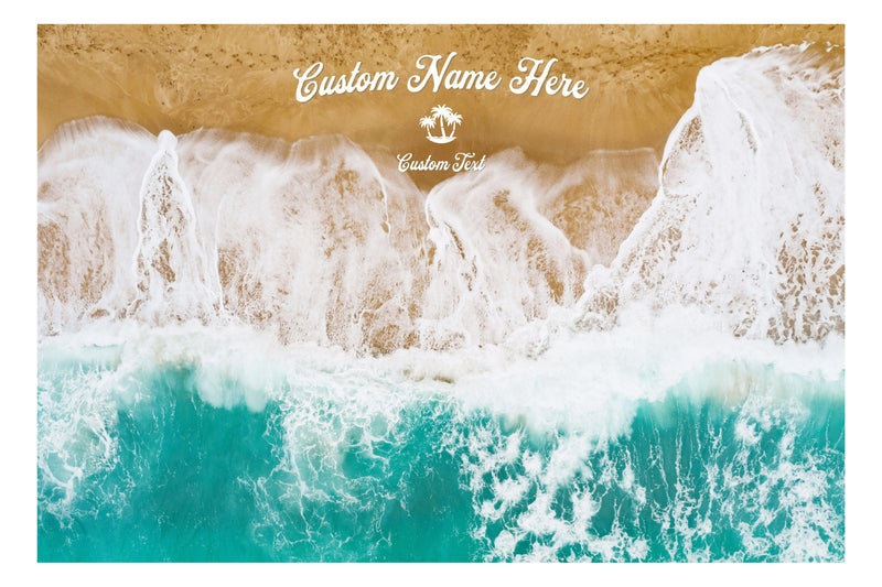 Custom Beach House Wallpaper Peel and Stick Mural. Personalized Text / Quote Family Beach Wall Art.