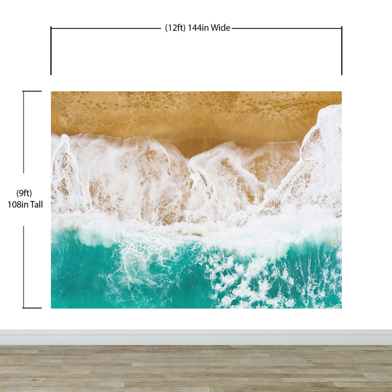 Custom Beach House Wallpaper Peel and Stick Mural. Personalized Text / Quote Family Beach Wall Art.